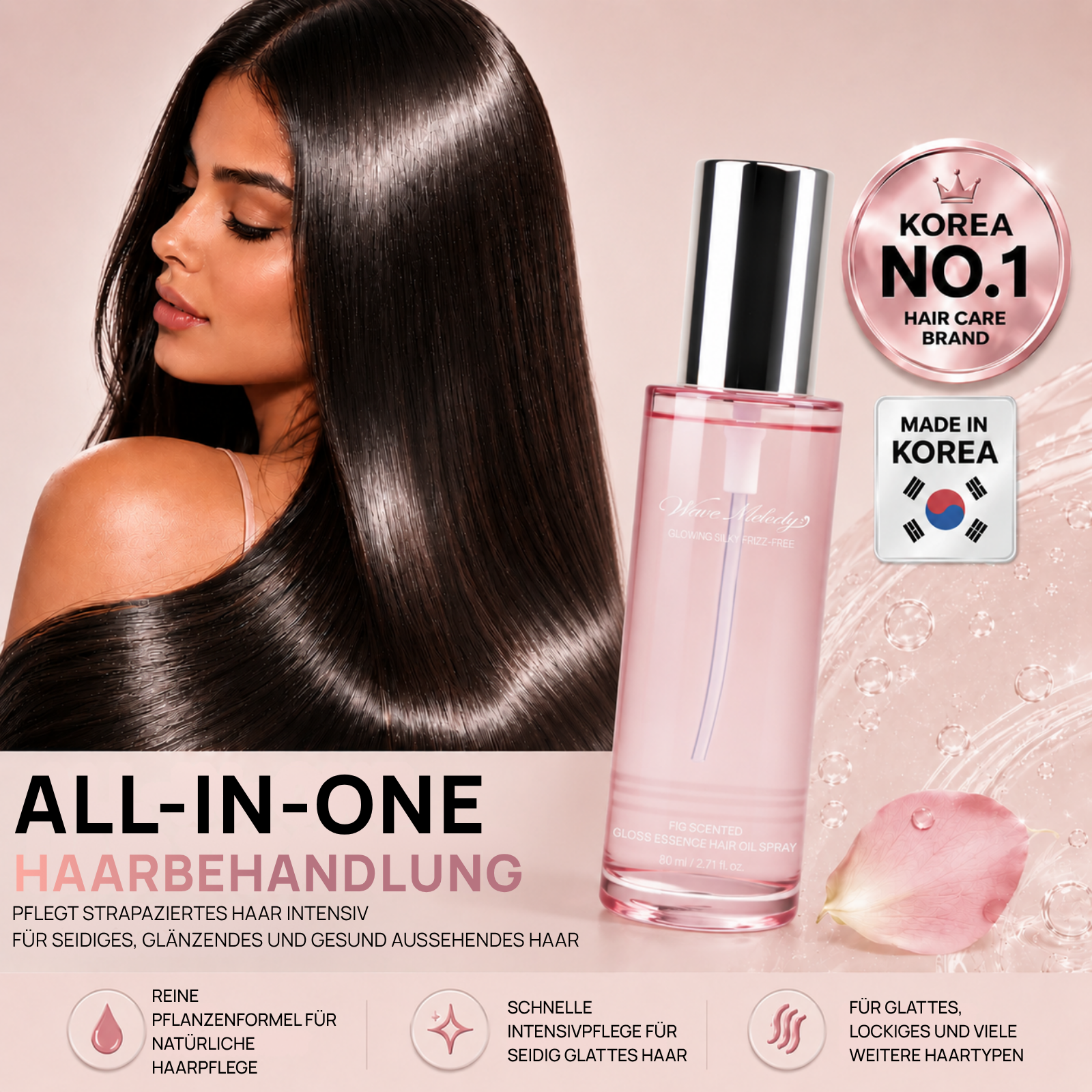 WaveMelody Gloss Essence Hair Oil Spray